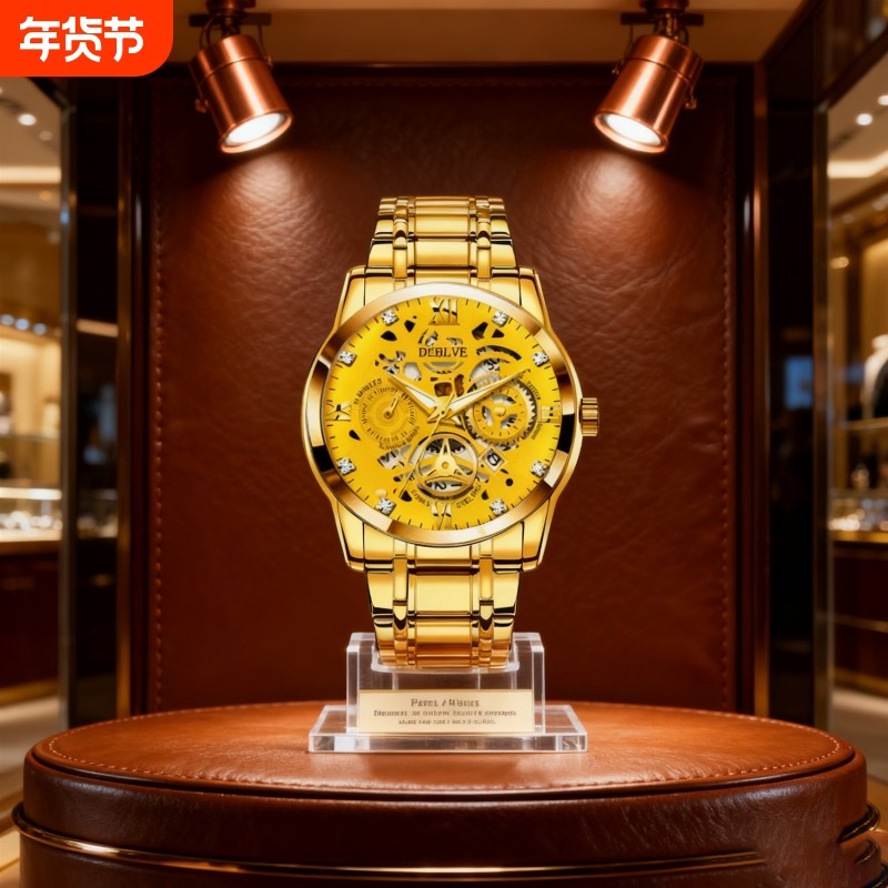 老人手表男士爸爸女款情侣表防水老年人学生石英表男款非机械表礼