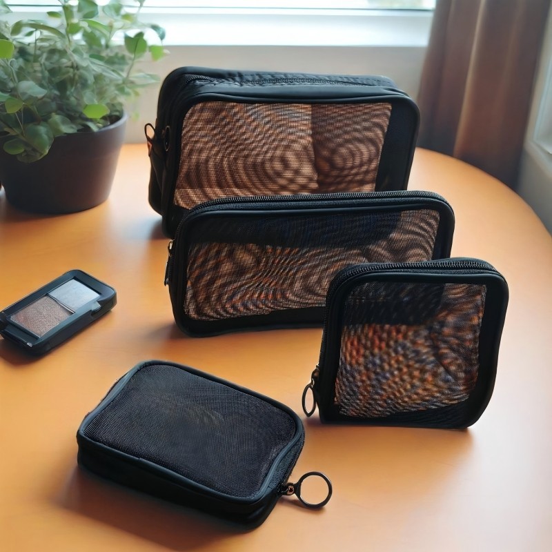 热销尼龙网纱化妆包大容量化妆品收纳袋旅行洗漱收纳包