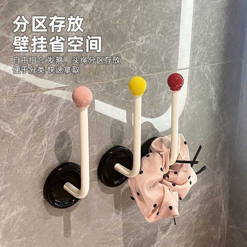 卫生间发圈发箍发绳收纳架墙上壁挂首饰发饰发夹皮筋头绳挂钩浴室
