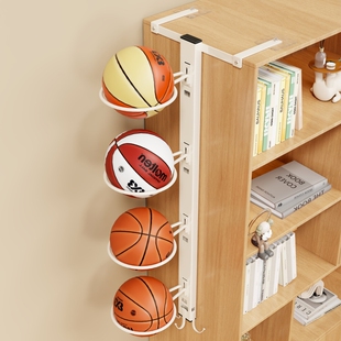 篮球收纳架家用柜边壁挂式免打孔多层排球足球放置架球类收纳神器