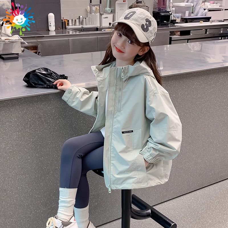 女童外套儿童冲锋衣薄款