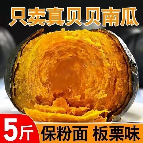 真贝贝南瓜正宗新鲜5斤板栗味南瓜粉糯当季农家自提香甜辅食农场