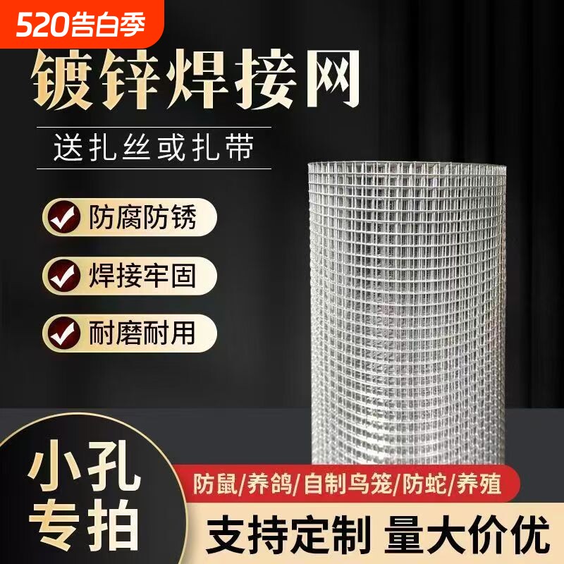 护栏围栏镀锌钢丝铁丝网养殖防鼠防护鸽舍网格防鸟笼子铁网窗户