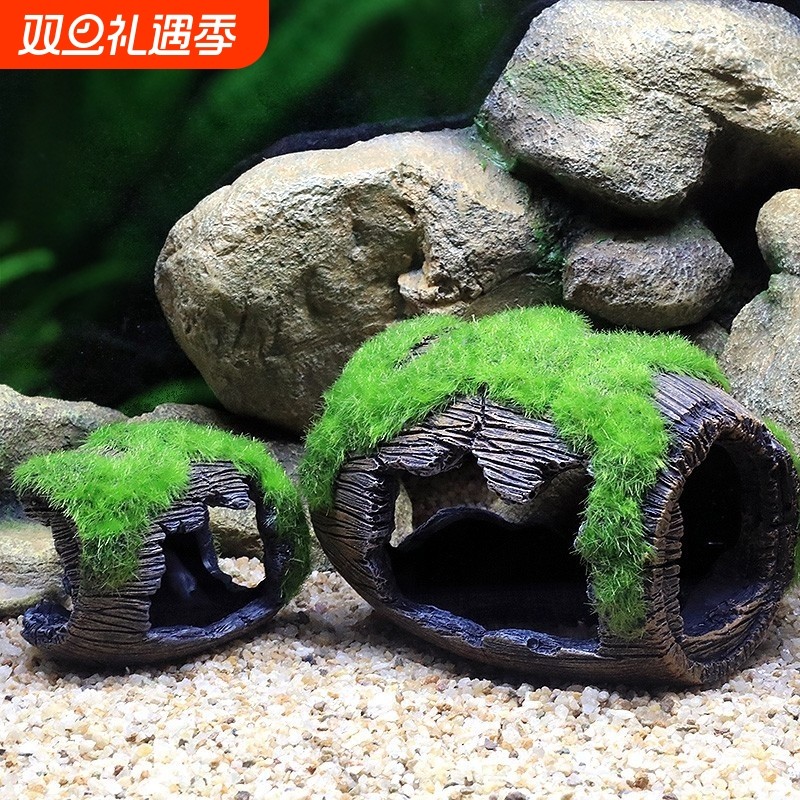 鱼缸造景陶罐躲避屋鱼虾躲避洞摆件迷你鹦鹉鱼繁殖屋产卵虾窝小鱼