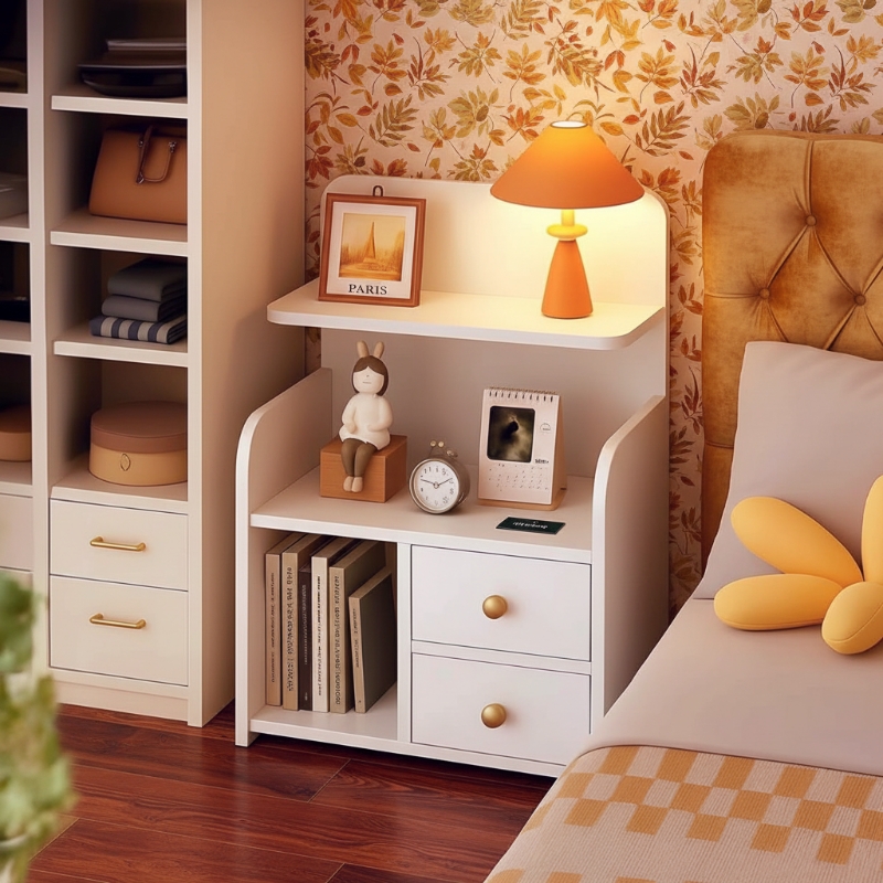 床头柜出租房用储物置物架一体