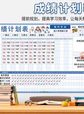 磁吸学生成绩计划表学习自律打卡