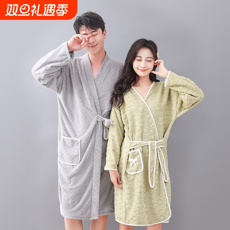 浴袍可穿式浴巾男款居家家用睡袍女款洗澡大浴巾比纯棉吸水柔软