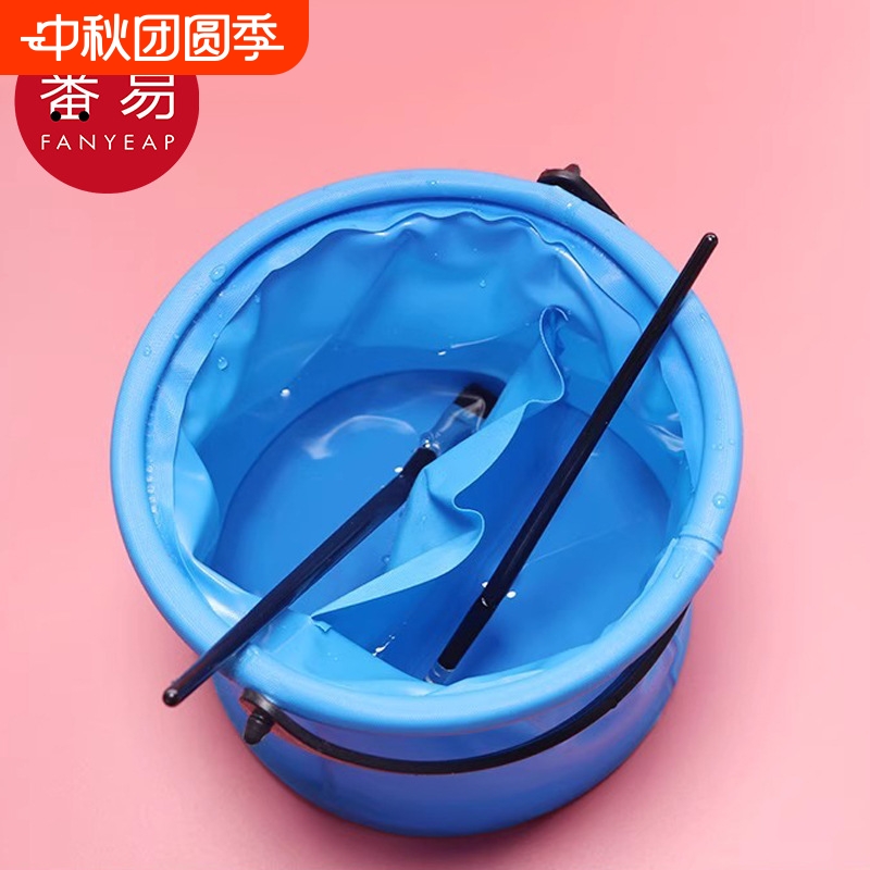 洗笔桶AB1SQ0-颜料水粉绘画水彩小水桶便携手提国画油画折叠画