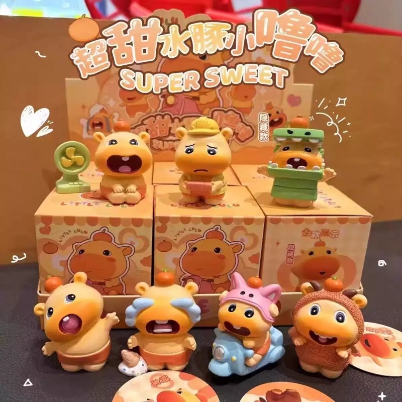水豚噜噜盲盒正版周边手办创意摆件潮玩公仔玩具可爱玩偶卡通礼物