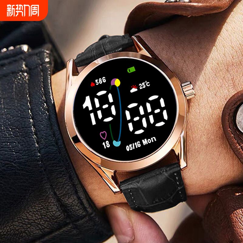 崇戴【高颜值】LED夜光电子手表潮流时尚简约学生男女运动手环Y2