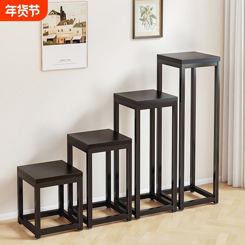 简约现代铁艺花架客厅落地式经济型室内花盆托架阳台鱼缸单层承重,住宅家具,花架/花几,淘宝优惠券,粉丝福利购,淘宝优惠卷