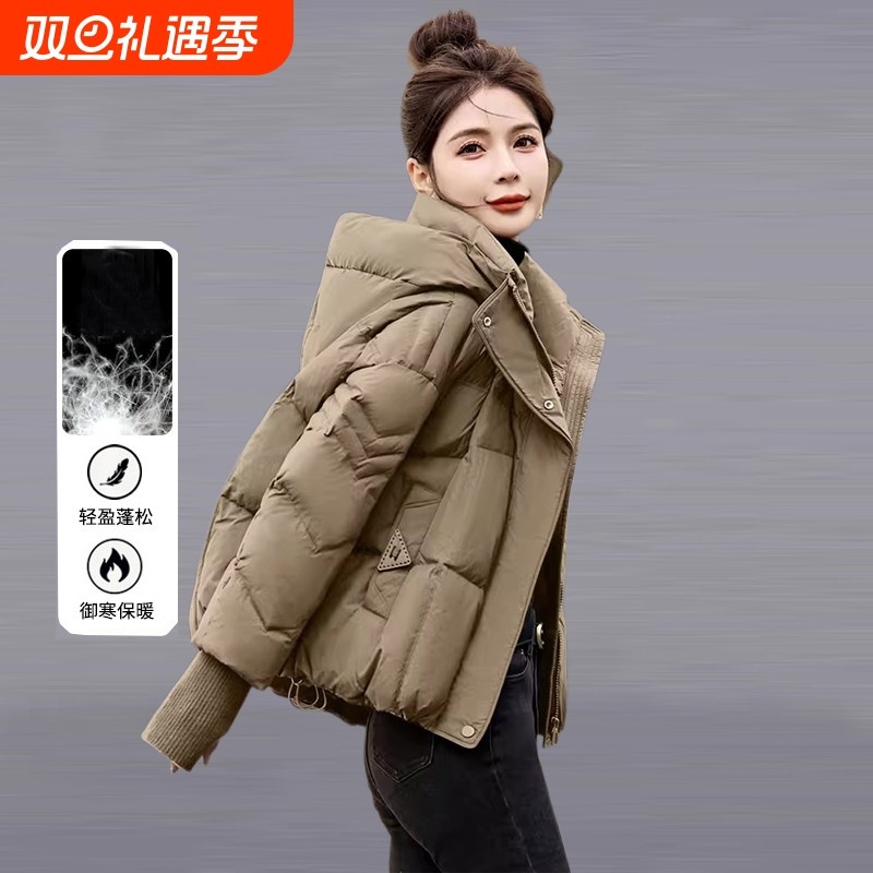 户外高级感羽绒服女短款冬季2025年新款时尚洋气韩系宽松小个子厚