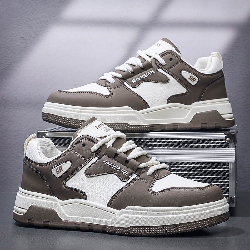 品牌断码2025春季新款男鞋低帮板鞋韩版潮流百搭厚底增高老爹鞋男