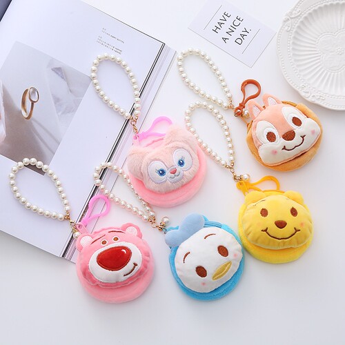 糖果礼品爱心挂饰拉链钱包情侣公仔色钥匙包收纳包迷你零儿童立体