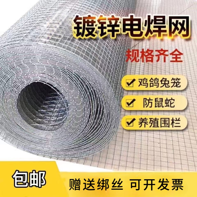 栅栏隔离网鸟兔围栏网防鼠镀锌钢丝网铁丝网养殖网防蛇防护窗户