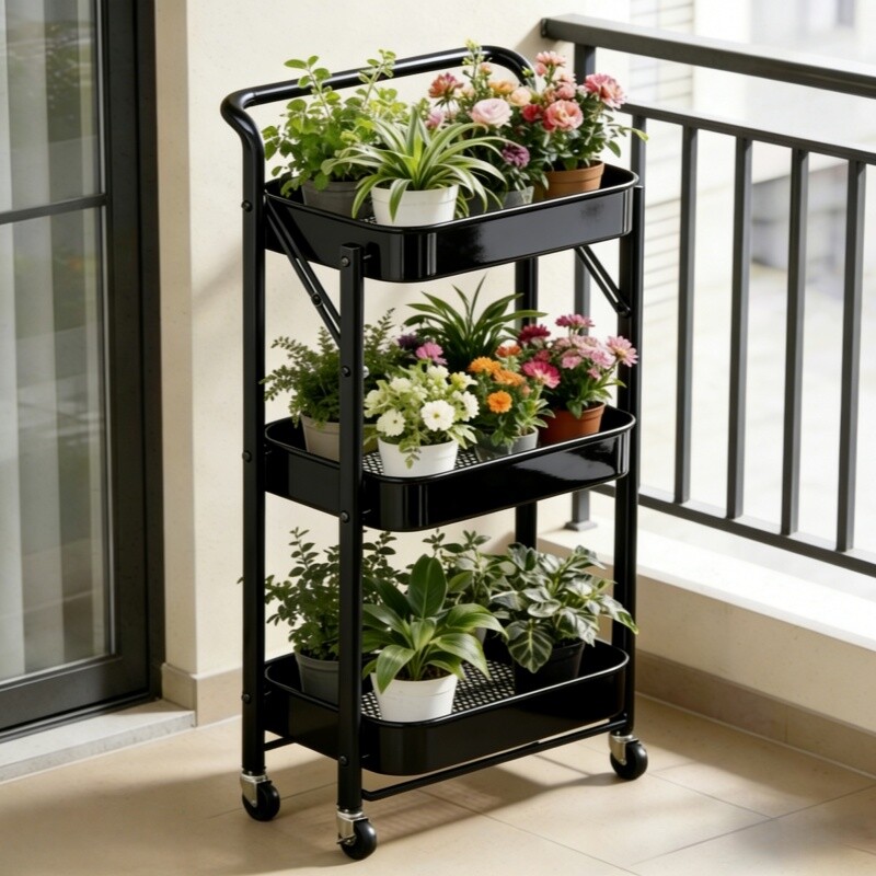 花架子客厅落地式植物多肉花盆托架收纳多层可移动花架置物架阳台