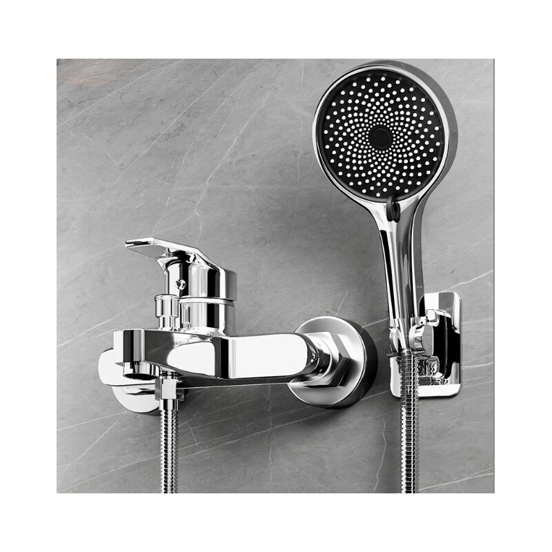 简易淋浴花洒套装家用全铜卫生间极简无顶喷淋雨浴室沐浴花洒套装