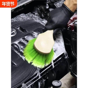 汽车轮毂清洁刷多功能钢圈清洗刷软毛刷脚垫刷轮胎发动机舱长毛刷