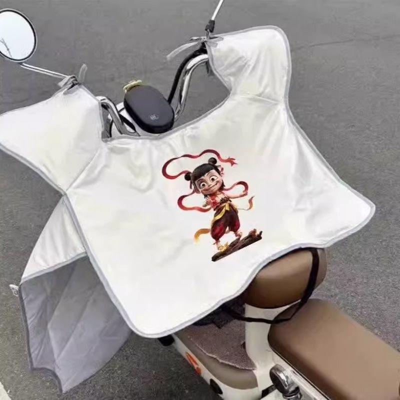 电动车挡风被夏季防雨防晒遮阳罩薄款电瓶摩托车防风防水四季通用