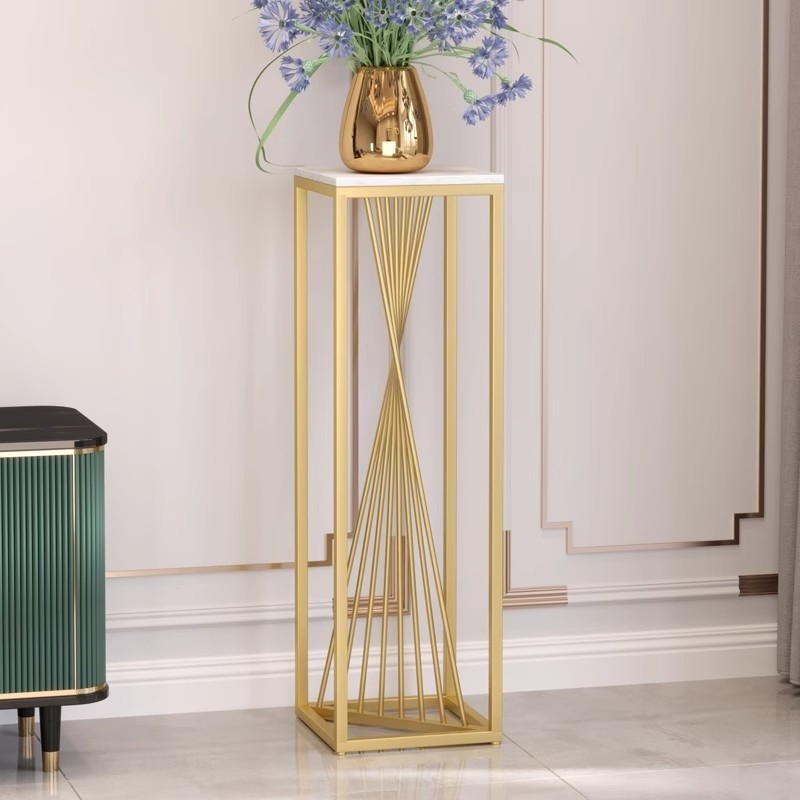 轻奢款简约铁艺花架客厅书房落地式摆件置物架阳台走廊绿萝花架子