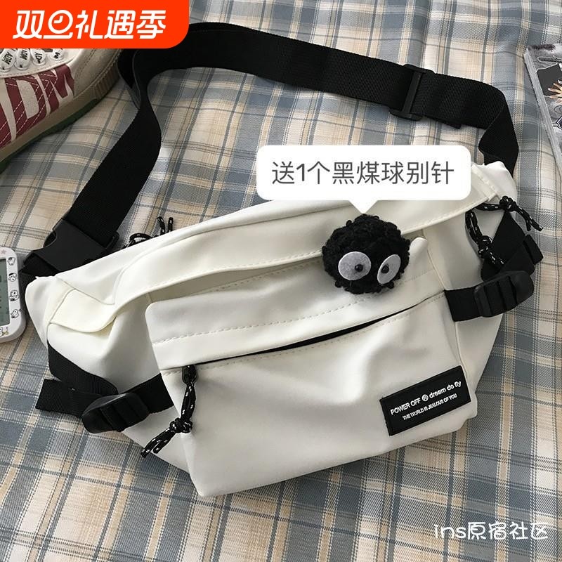 韩国ins原宿工装机能斜挎胸包男女街头滑板骑行百搭包包潮流爆款