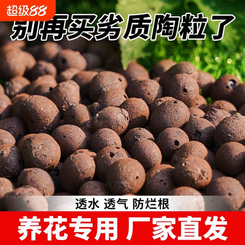 陶粒垫底养花专用多肉营养土花盆花卉回填鱼缸水培铺面火山石颗粒