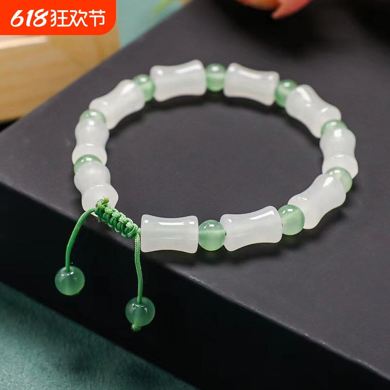 节节高升考试考研上岸国风景德镇琉璃手链女生竹节手串小礼物串珠