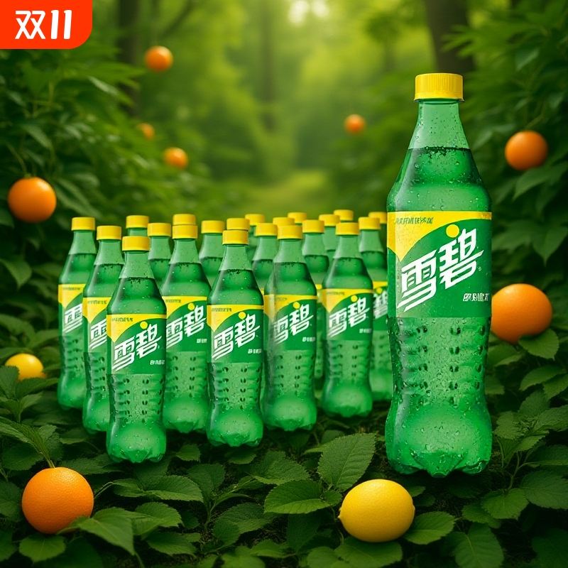 整箱汽水碳酸饮料雪碧500ml*24瓶