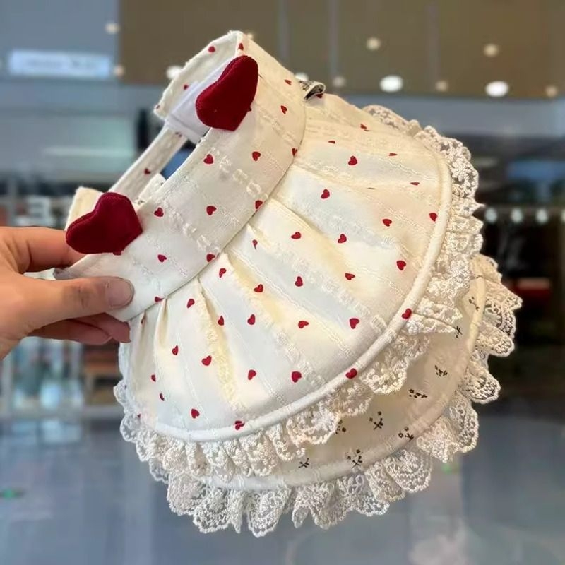 女宝宝遮阳帽夏天清新女童空顶帽可爱大帽檐户外婴幼儿童防晒帽子