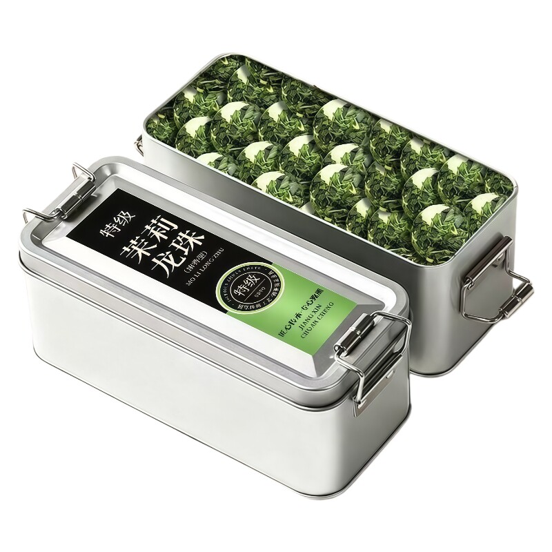 龙跃青云茉莉花茶大龙珠古法窨制浓香100g