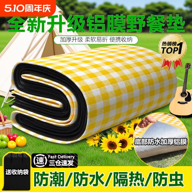 野餐垫防潮垫加厚专用户外露营便携帐篷地垫坐垫防水折叠地上睡觉