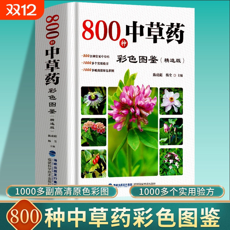 800种中草药彩色全图鉴精选版 中草药抓配彩图大全书 中药材大百科本草纲目彩色图鉴 中医基础理论中草药识别中医养生药学实用验方