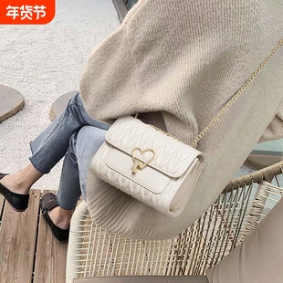 店酷奇包包秋冬女斜挎新款真皮链条包百搭爆款高级时尚单肩小方包