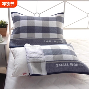 棉枕巾枕头巾一对装纱布加大加厚四季学生男成人情侣盖巾吸汗枕套