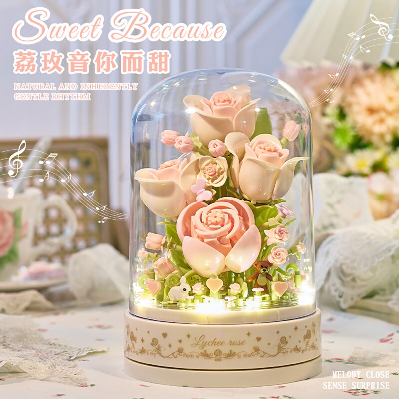 【清仓】永生积木花模型拼装图片