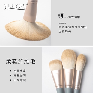 10支蓝桥化妆刷套装实木柄高品质便携式沧州散粉刷腮红刷粉底刷