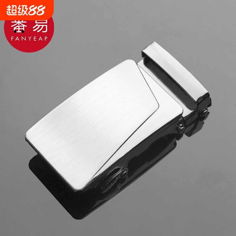 皮带扣AB1SQ0-腰带头卡扣皮带头卡扣配件简约双拼银色扣头