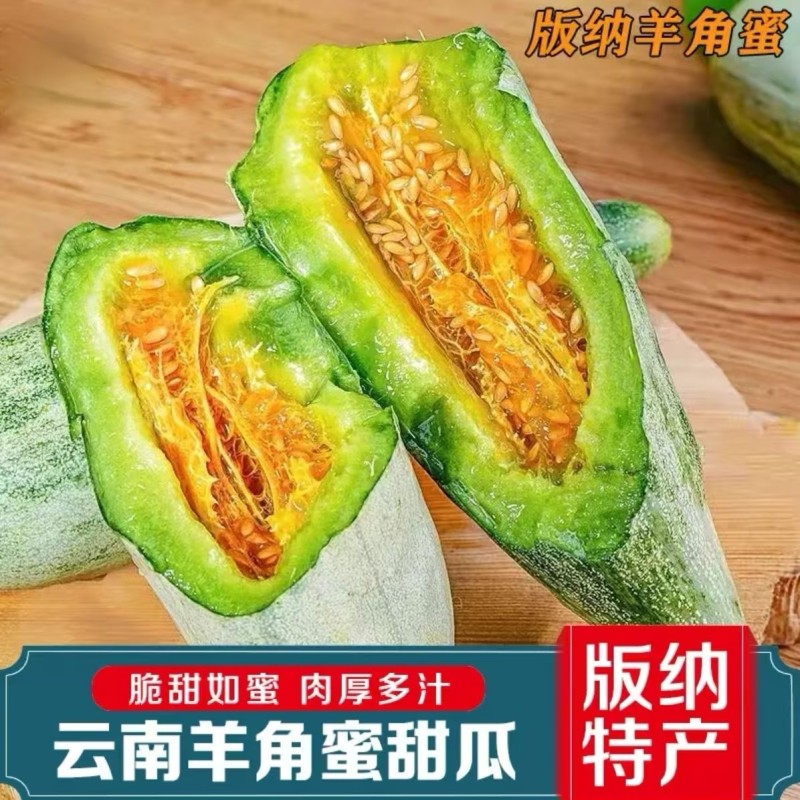 云南正宗羊角蜜甜瓜新鲜水果脆甜蜜酥甜瓜薄皮春秋四季播瓜果,水产肉类/新鲜蔬果/熟食,甜瓜,淘宝优惠券,粉丝福利购,淘宝优惠卷
