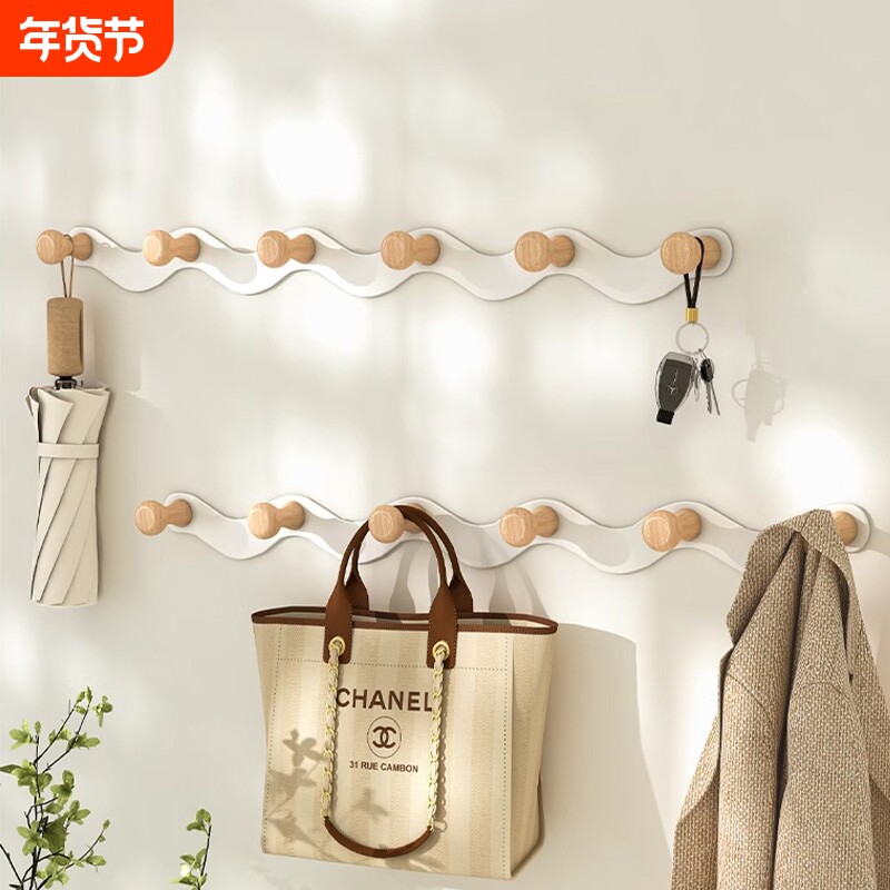 门后挂钩免打孔墙上挂衣架神器门上挂架壁挂子强力无痕衣服帽衣钩