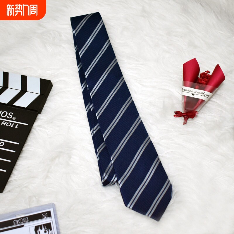 【火星institute】日系条纹原创春秋印花学院/手打领结/手