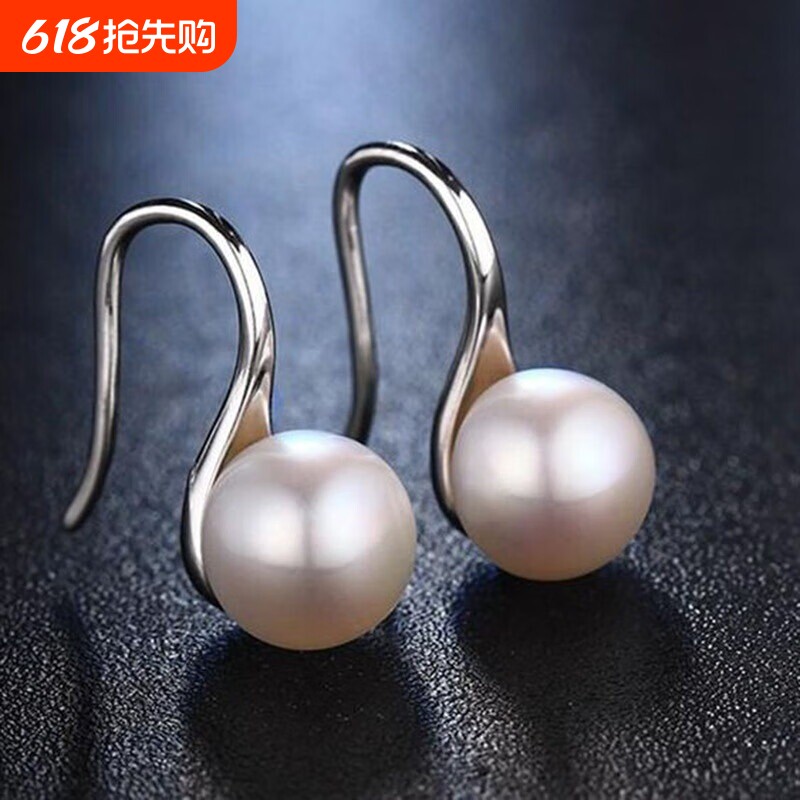 轻奢高级感s925纯银耳钉淡水珍珠耳环女夏耳饰法式气质小众女耳坠