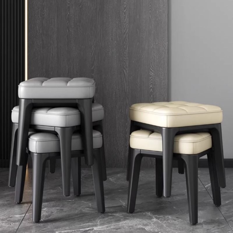凳子家用现代简约客厅餐椅可叠放板凳加厚塑料椅子沙发凳方凳