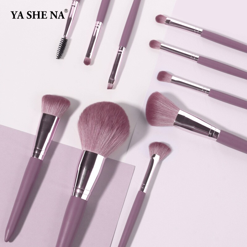 批发新款10支木柄化妆刷套装沧州化妆刷全套美妆工具化妆刷一套