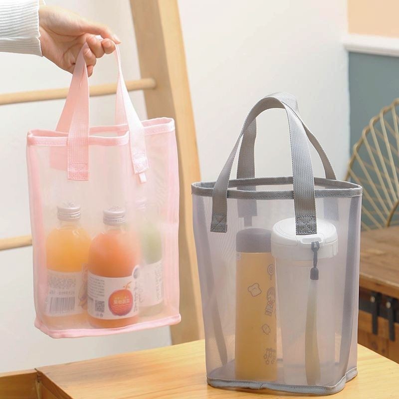 大容量简约网纱手提包网眼收纳袋女生外出化妆洗漱收纳尼龙,收纳整理,其他收纳袋,淘宝优惠券,粉丝福利购,淘宝优惠卷