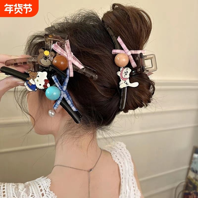 大号小猫发夹抓夹鲨鱼夹女蝴蝶结2025新款可爱ins韩国后脑勺发型,饰品/流行首饰/时尚饰品新,发饰,淘宝优惠券,粉丝福利购,淘宝优惠卷