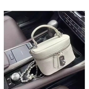 盒子口红包2026新款包包链条手提包斜挎小方包黑色白色简约风单肩