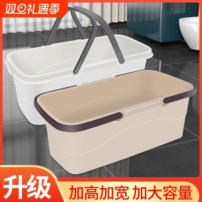拖把桶长方形加长加厚墩布平板大号家用拖地桶免手洗平板拖把桶