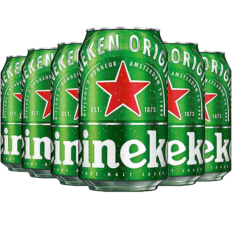 喜力经典330ml*6罐精酿全麦酿造啤酒家庭聚会露营烧烤进口中浓度
