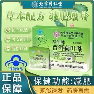 普洱荷叶茶肥胖塑身体态轻盈排油去脂去肚子油腻泡水喝通用