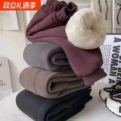 冬季男童仿兔绒裤裤儿童特厚棉裤